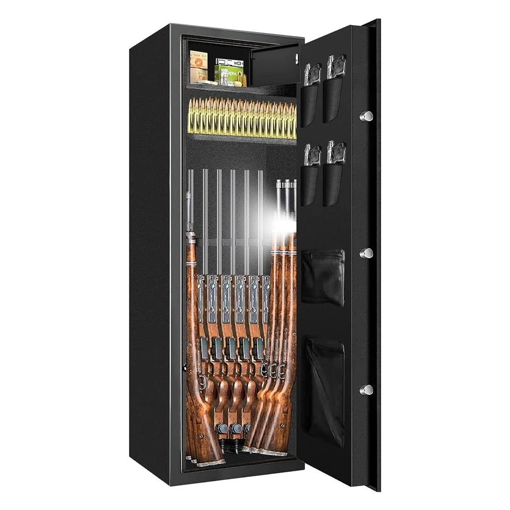 57 Inch High Capacity Extra Large Biometric Home Gun Safe W/ Inner Lockbox For Rifles & Pistols (93516472) - Image 3