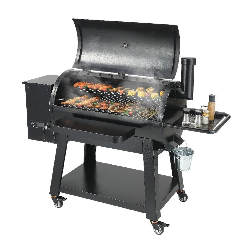 62" Heavy Duty Portable Wood Pellet BBQ Grill With Cart - Image 2