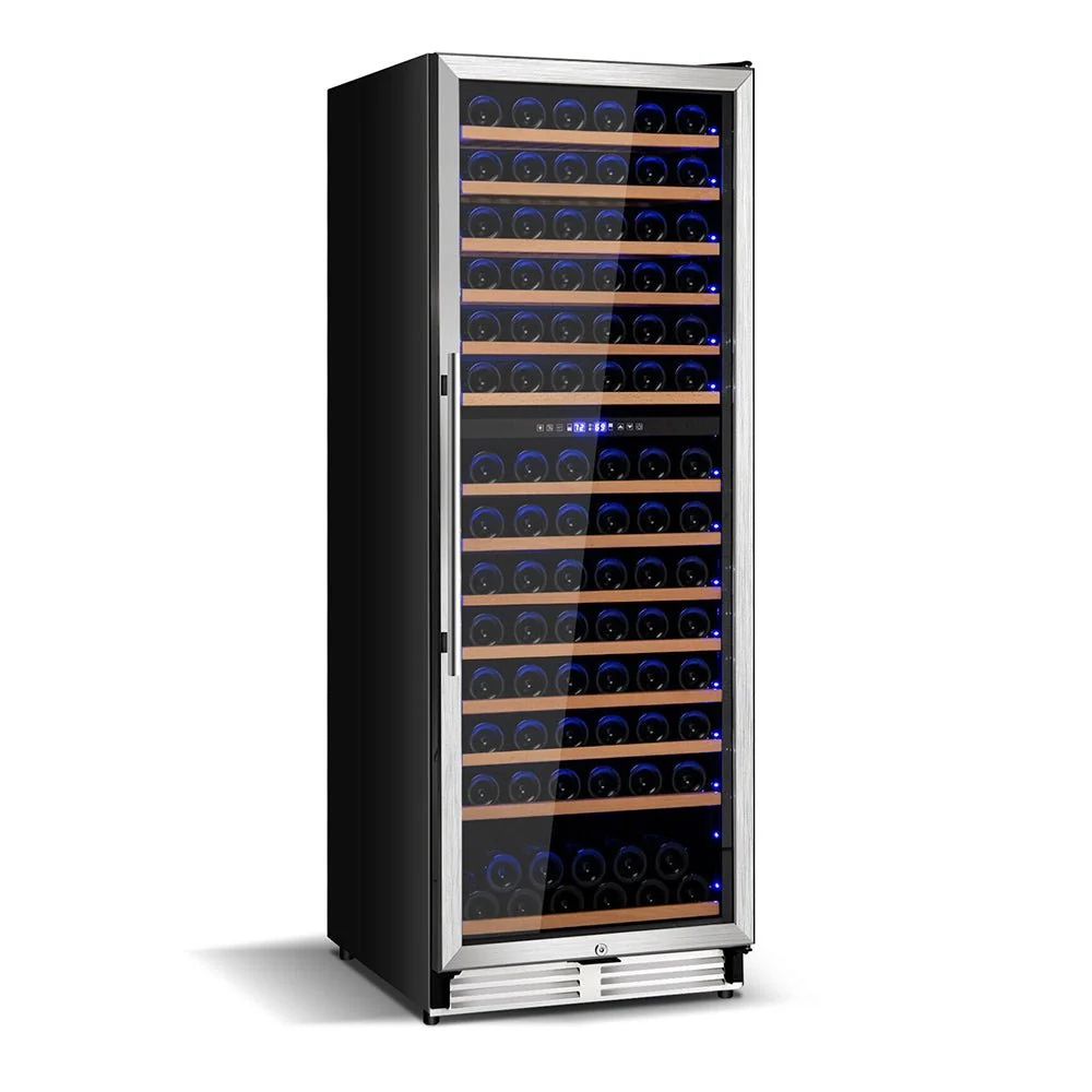 67" Large Freestanding Dual Zone Wine Bottle Cooler Refrigerator Chiller, 154 Bottles (96410372) - Image 2