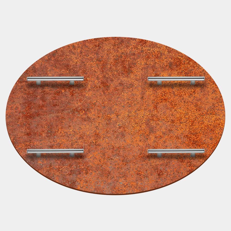 Arteflame 40" Corten Steel Fire Pit Cover - Heavy Duty Protection - Image 2