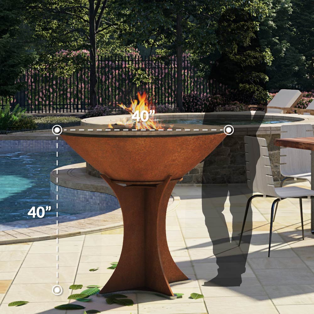 Arteflame XXL 40" Flat Top Grill - High Euro Base - Image 3