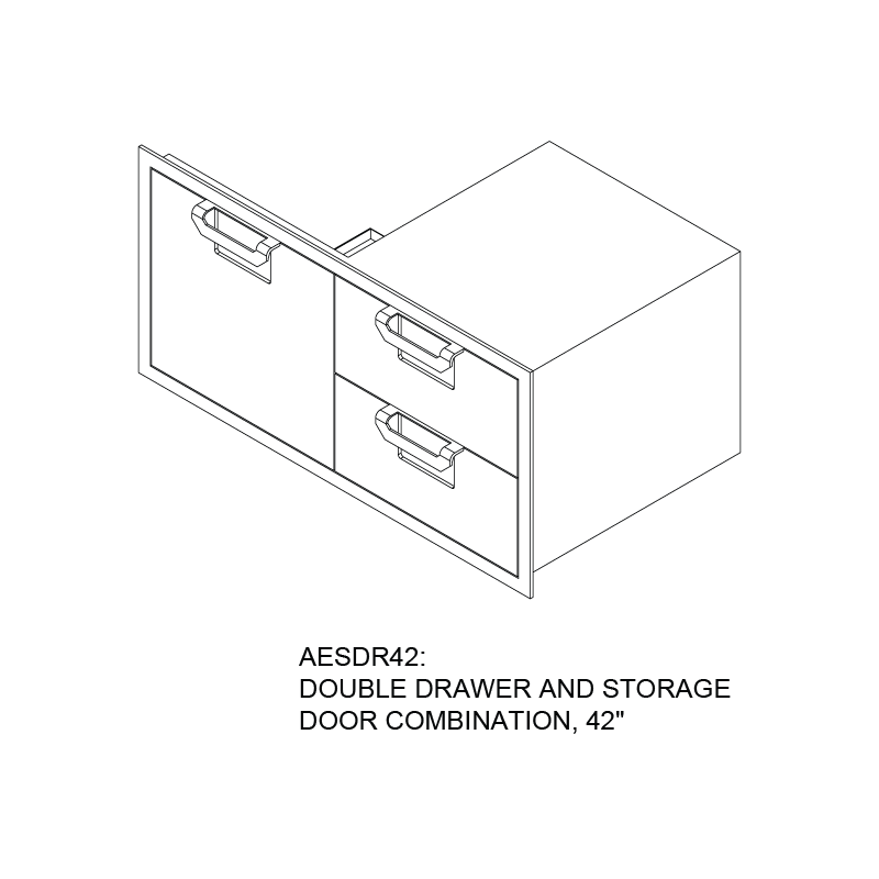 Aspire By Hestan 42" Double Drawer & Storage Drawer Combination - AESDR42 - Image 4