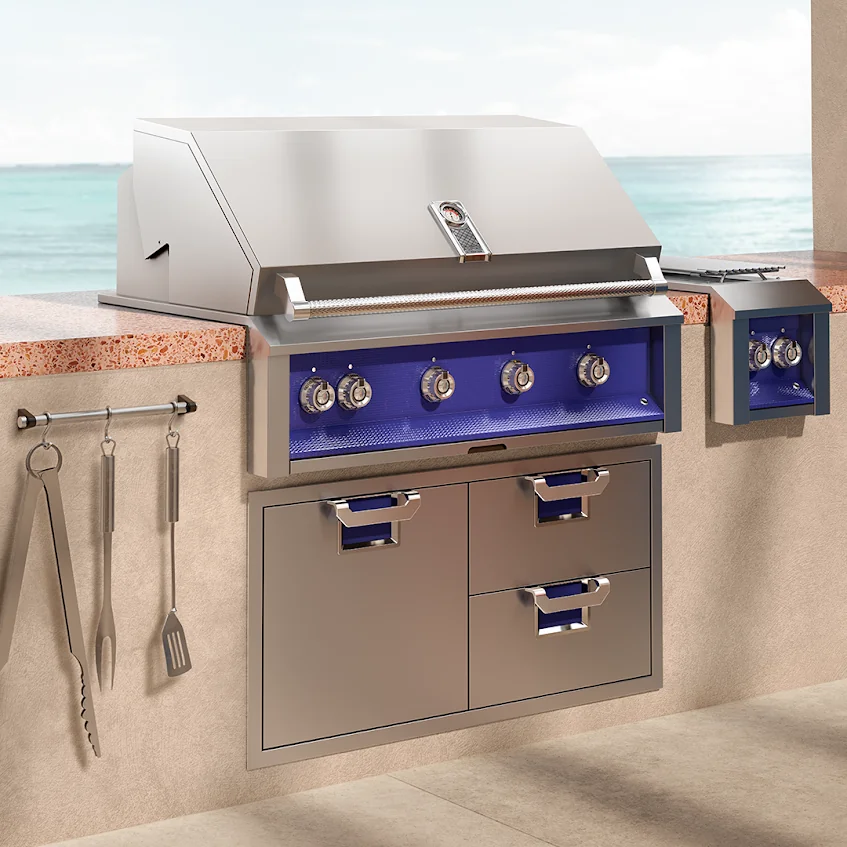 Aspire By Hestan 42" Outdoor Built-In Grill with 3 U-Burner, 1 Sear Burner & Rotisserie - EMBR42 - Image 10