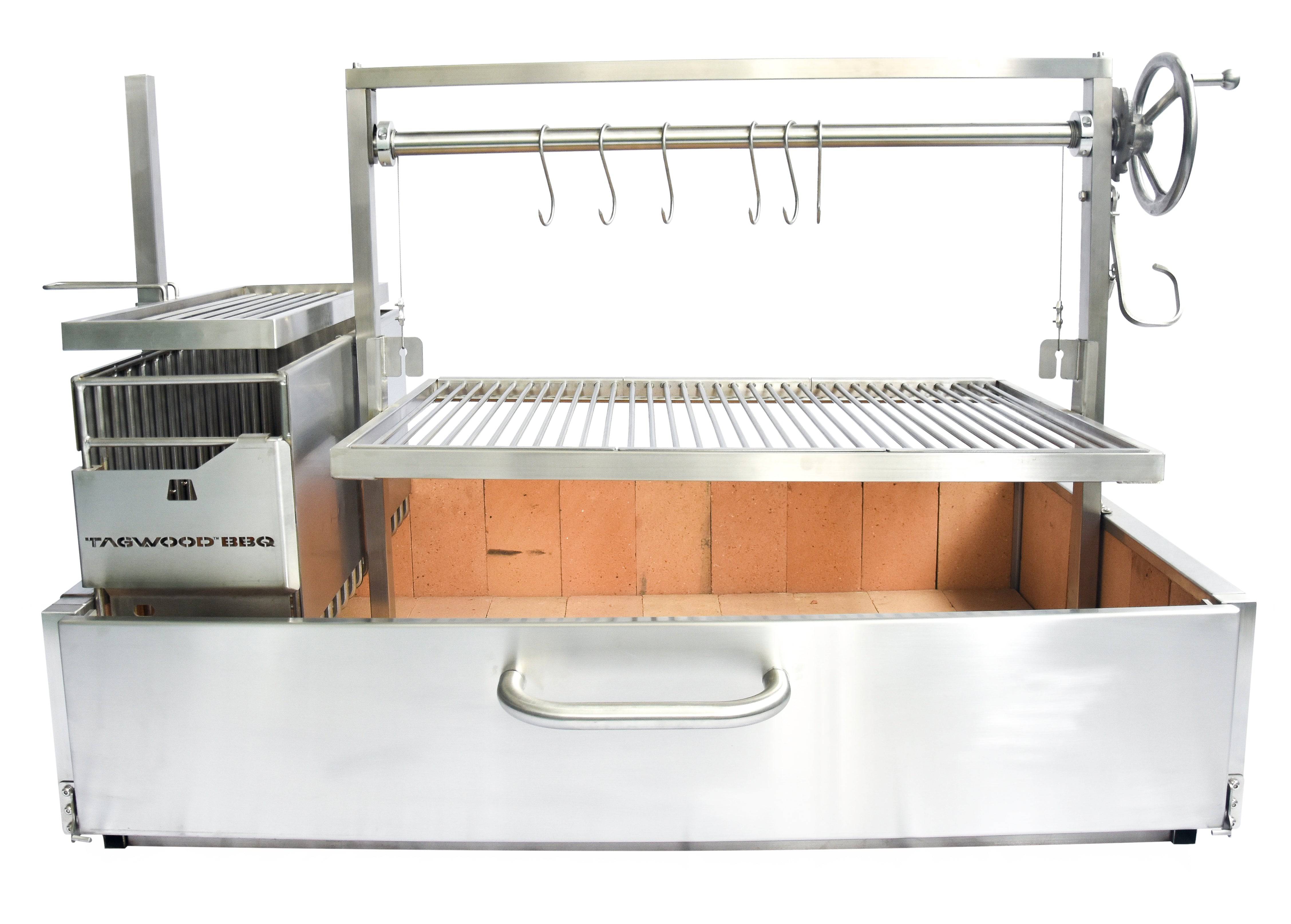 Tagwood BBQ XL Built-In Santa Maria Argentine Wood Fire & Charcoal Gaucho Grill OPEN FIRE COOKING | BBQ25SS - - Image 3