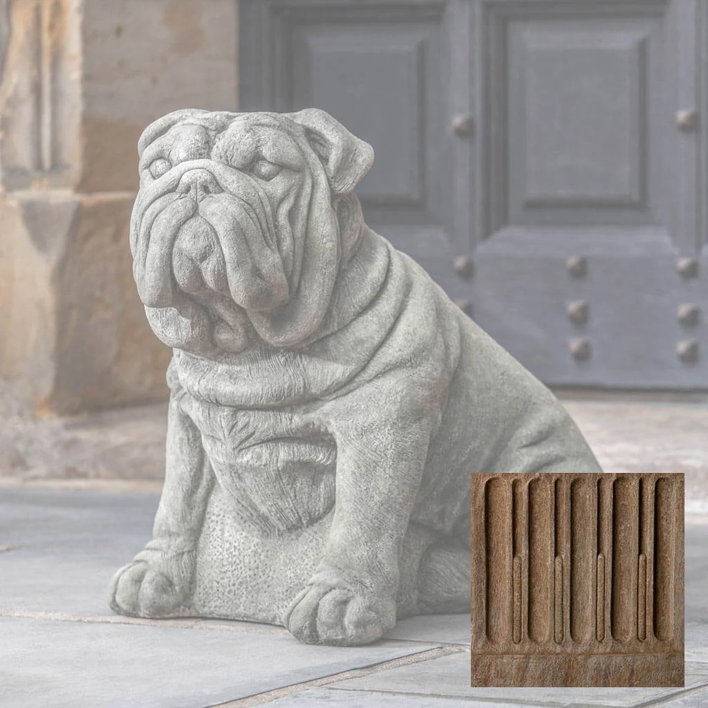 Campania Antique Bulldog Garden Statue - A-456 - Image 2