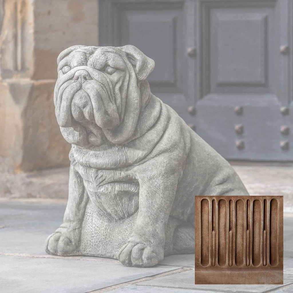 Campania Antique Bulldog Garden Statue - A-456 - Image 3