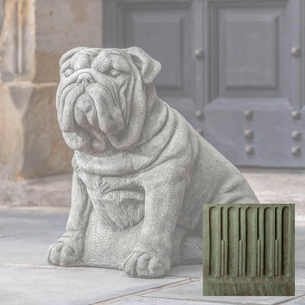 Campania Antique Bulldog Garden Statue - A-456 - Image 4