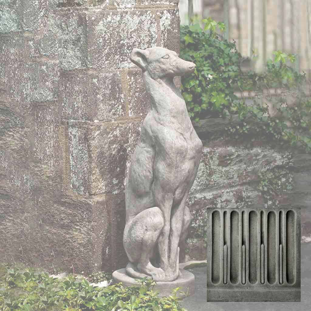 Campania Antique Greyhound Garden Statue - A-478 - Image 3