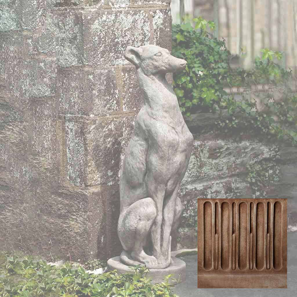 Campania Antique Greyhound Garden Statue - A-478 - Image 4