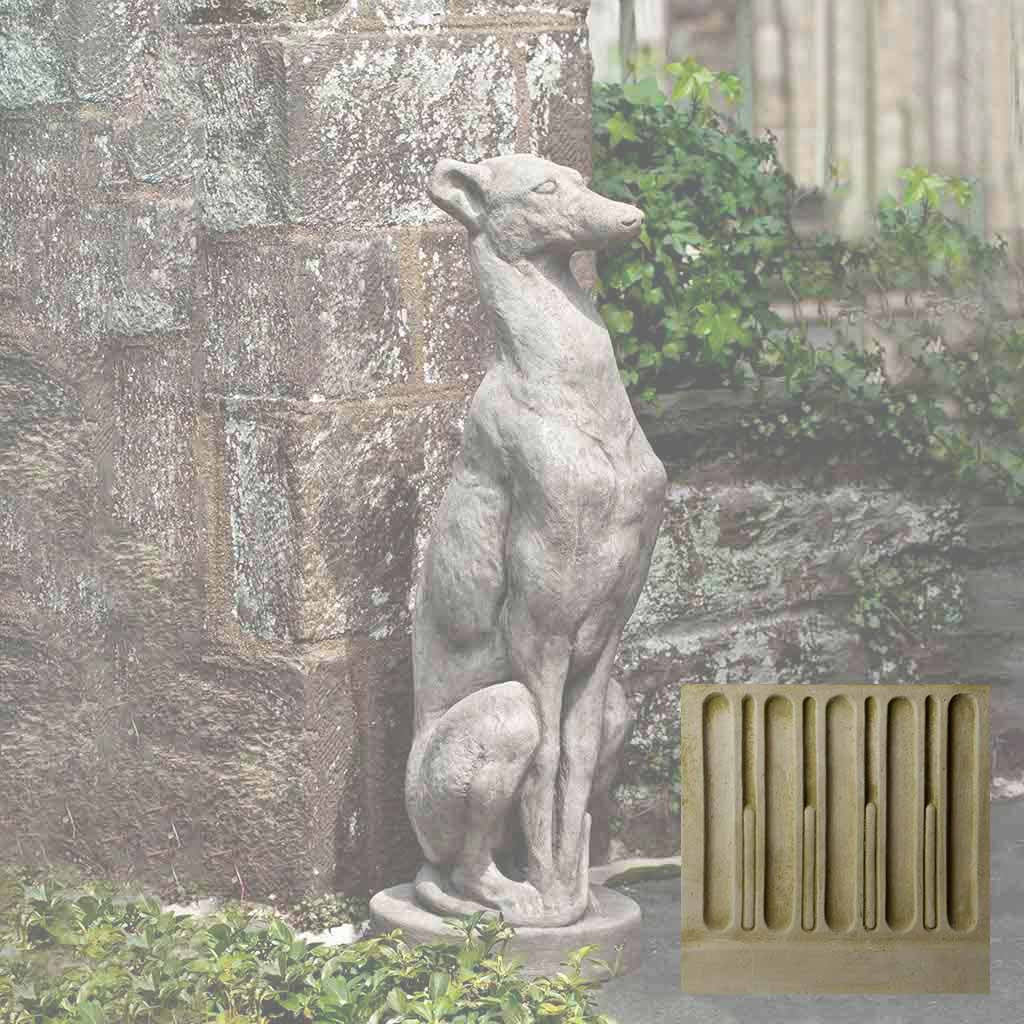 Campania Antique Greyhound Garden Statue - A-478 - Image 6
