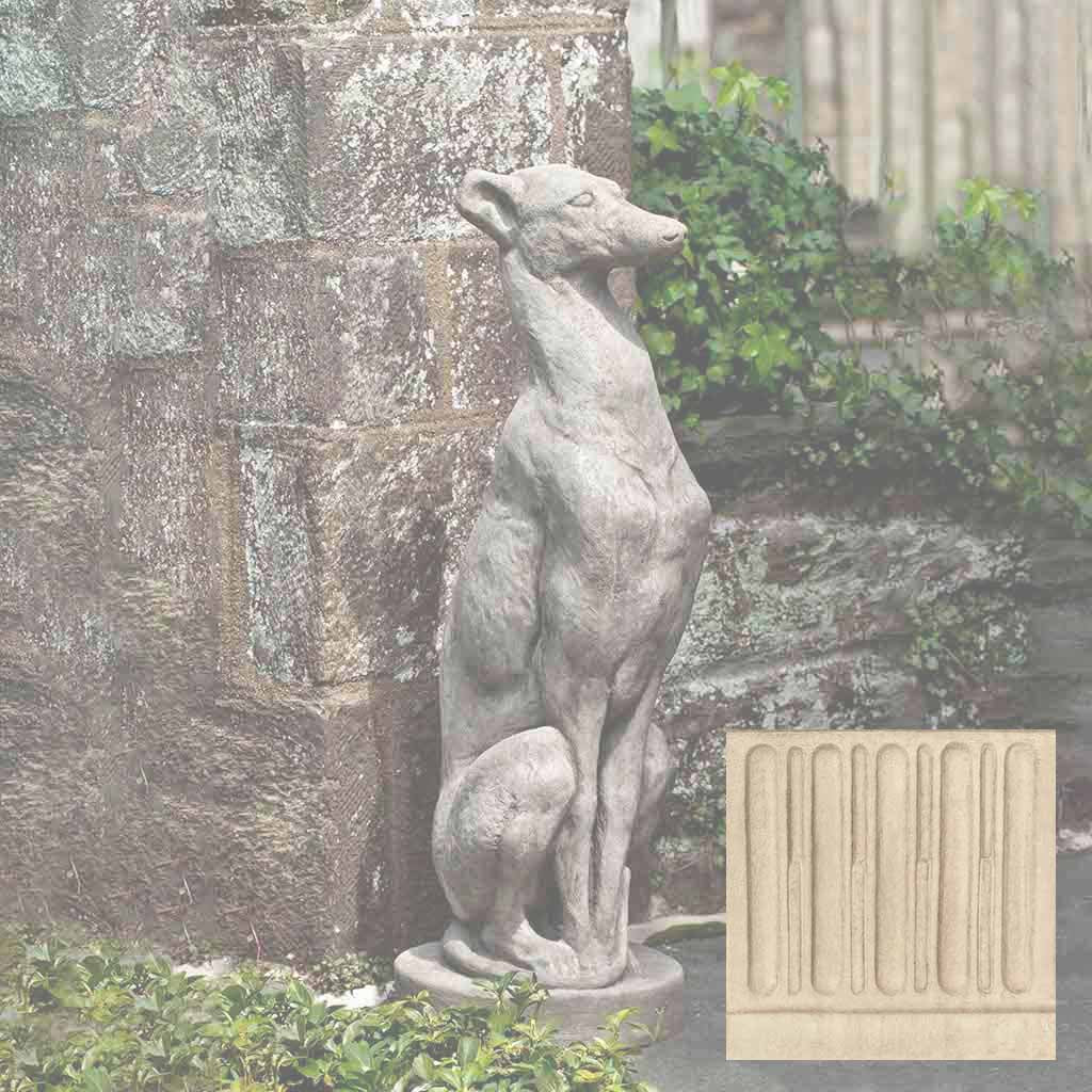 Campania Antique Greyhound Garden Statue - A-478 - Image 7