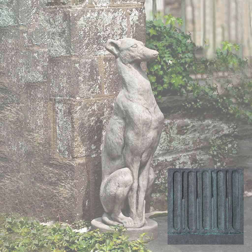 Campania Antique Greyhound Garden Statue - A-478 - Image 9