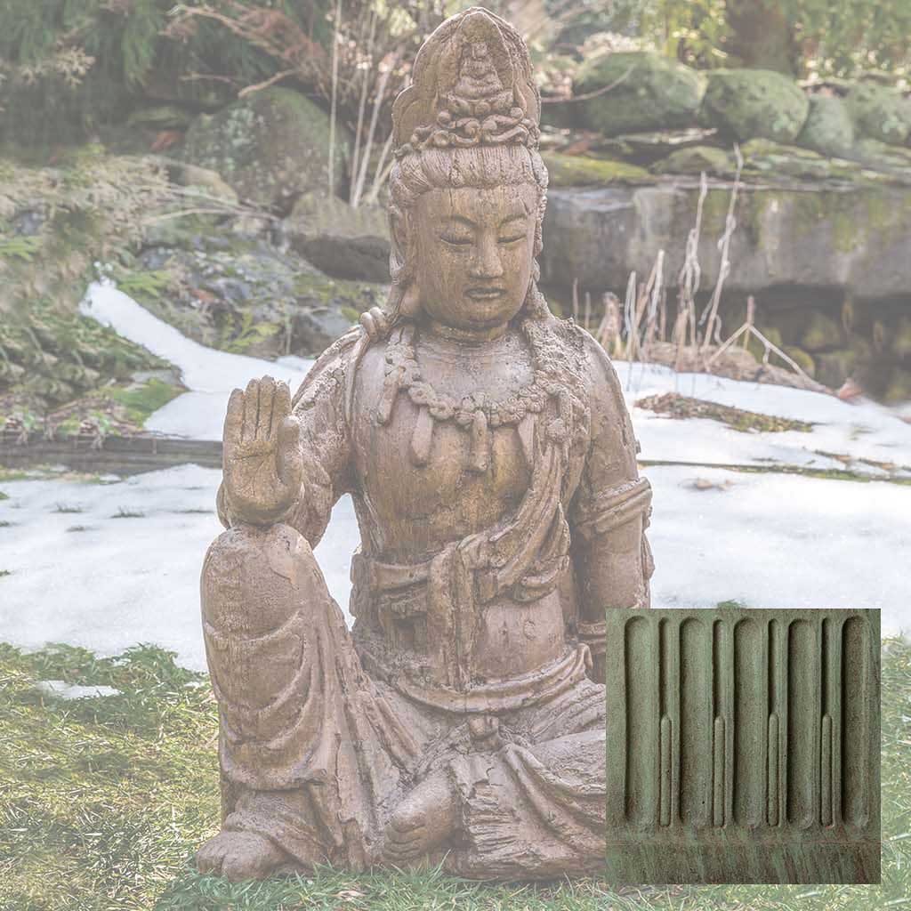 Campania Antique Quan Yin Buddha Garden Statue - OR-165 - Image 5