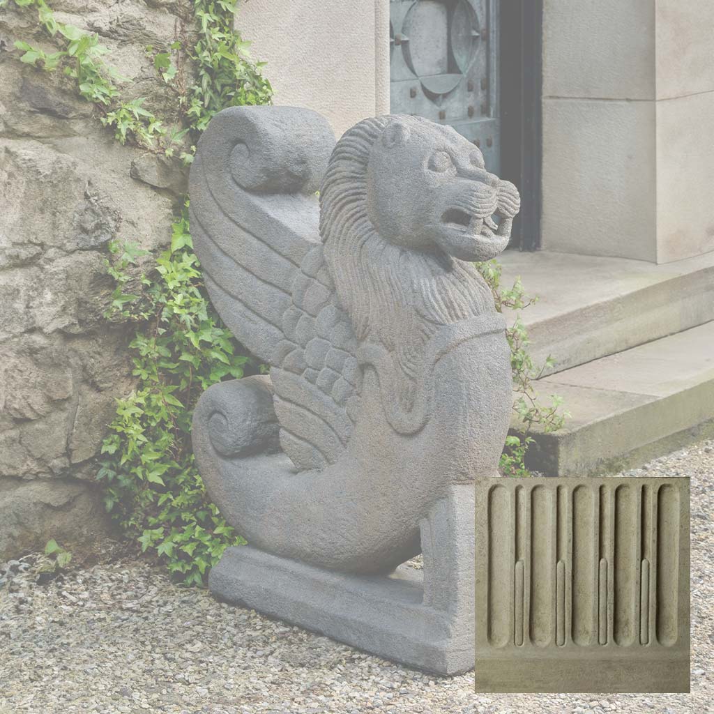 Campania Antique Winged Lion Garden Statue - S-547 - Image 16