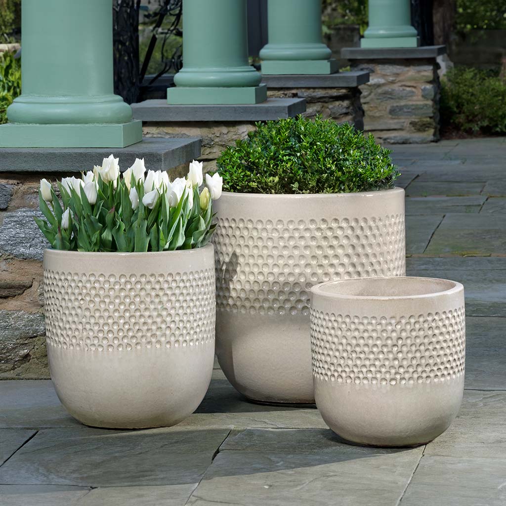 Campania Banded Coin Pot Planter, Set of 3 - 8421-25203 - Image 3