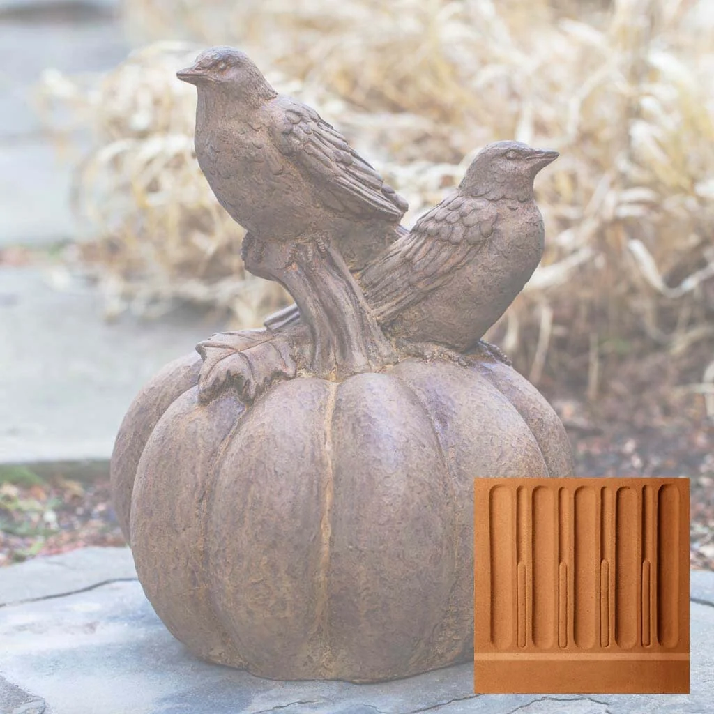 Campania Birds on Pumpkin Garden Statue - A-522 - Image 14