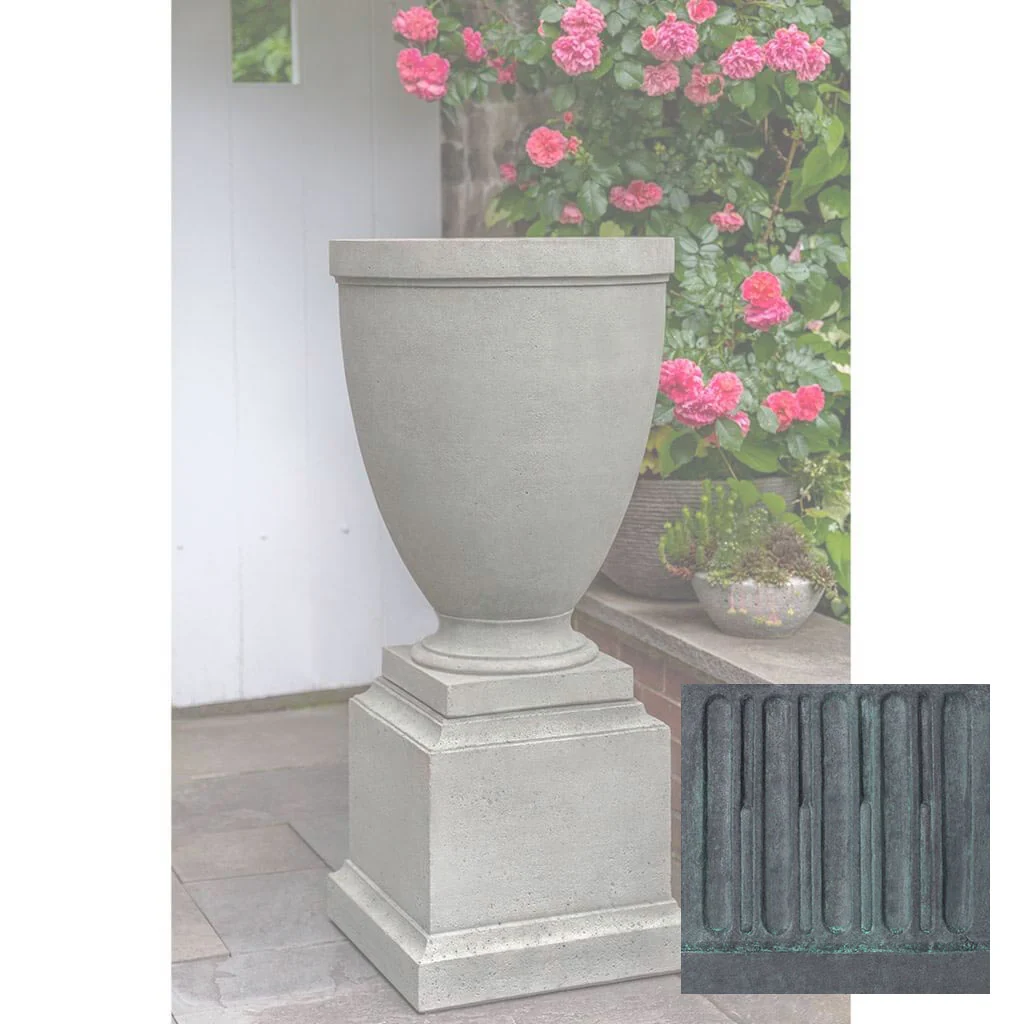 Campania Capitol Hill Urn w/ Rustic 16.5 Pedestal - PPD-788A - Image 10