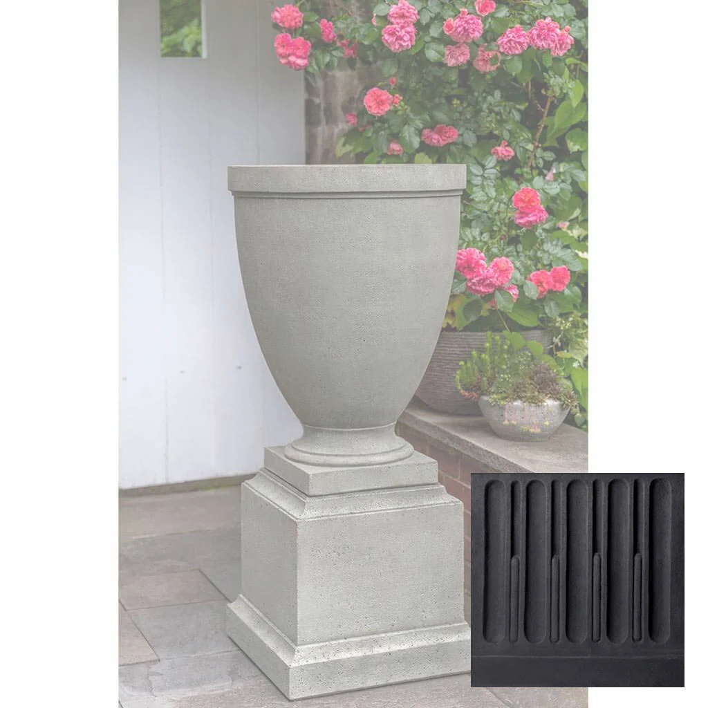 Campania Capitol Hill Urn w/ Rustic 16.5 Pedestal - PPD-788A - Image 12