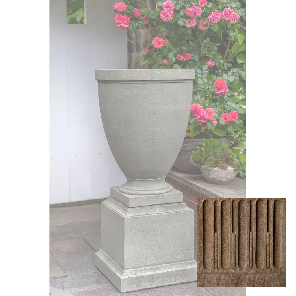Campania Capitol Hill Urn w/ Rustic 16.5 Pedestal - PPD-788A - Image 2