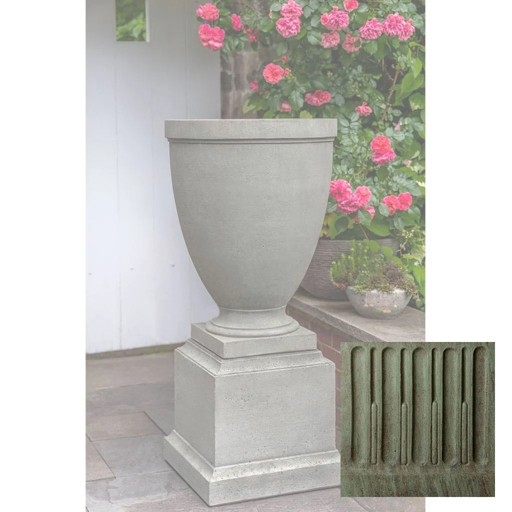 Campania Capitol Hill Urn w/ Rustic 16.5 Pedestal - PPD-788A - Image 4