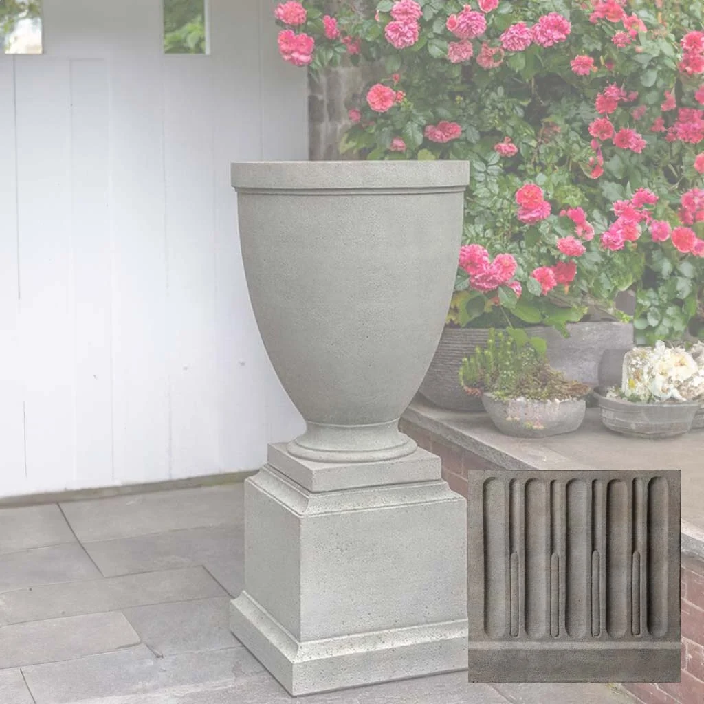 Campania Capitol Hill Urn w/ Rustic 16.5 Pedestal - PPD-788A - Image 5