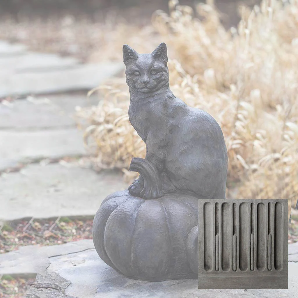 Campania Cat on Pumpkin Garden Statue - A-521 - Image 10
