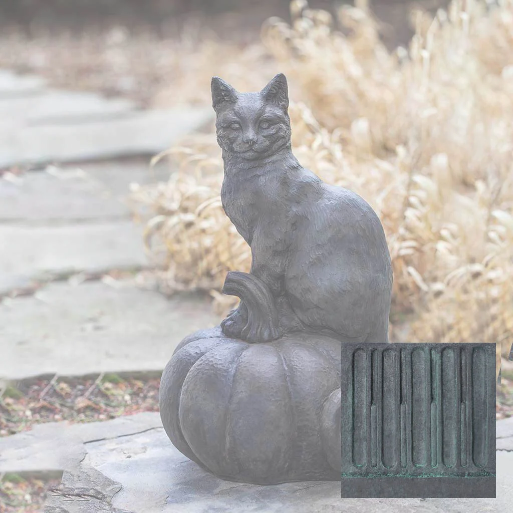 Campania Cat on Pumpkin Garden Statue - A-521 - Image 11