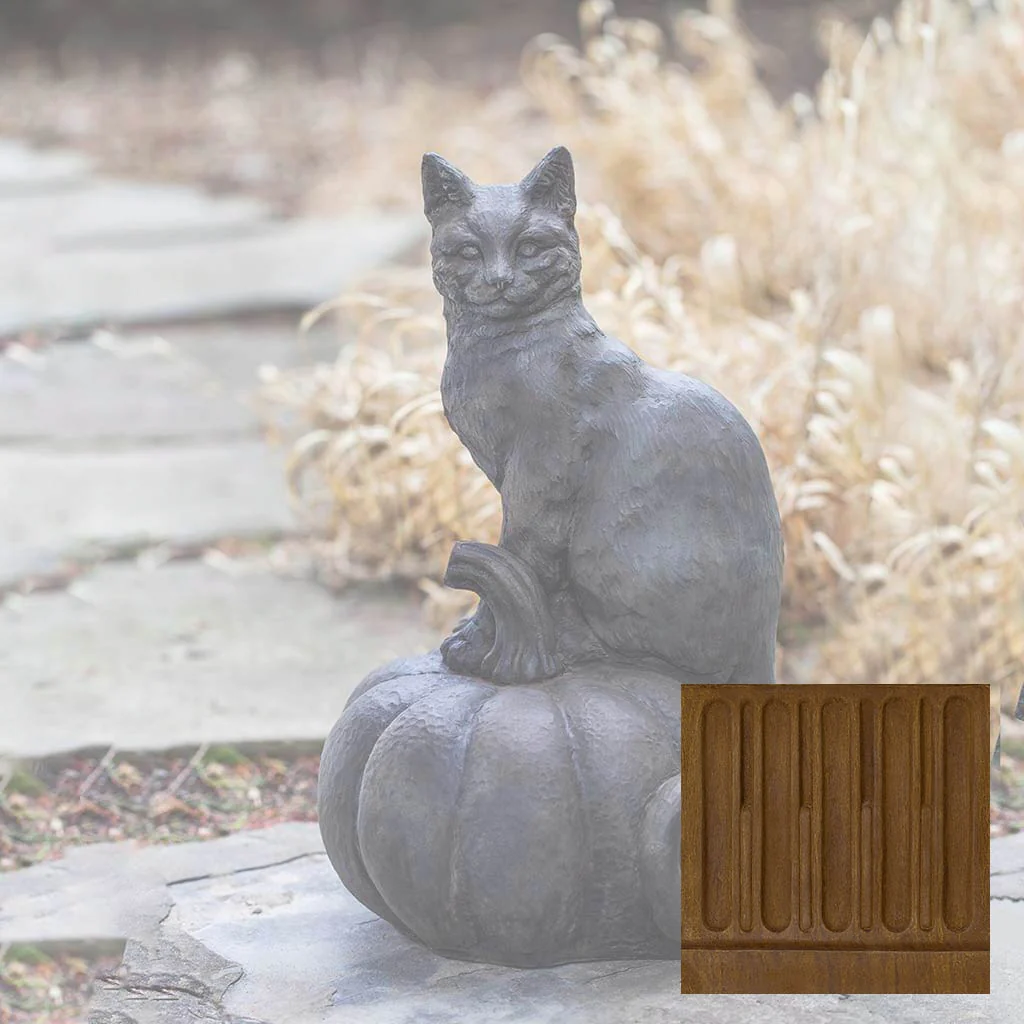 Campania Cat on Pumpkin Garden Statue - A-521 - Image 13