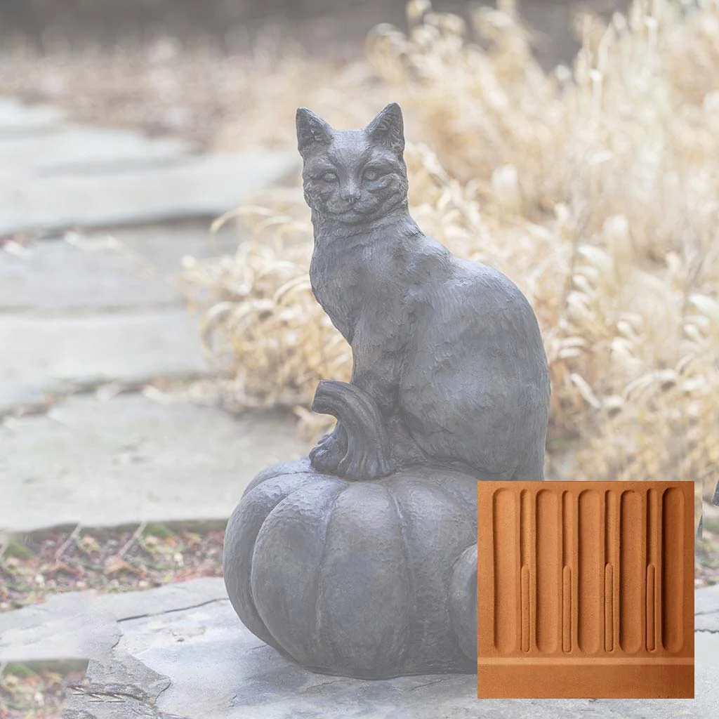 Campania Cat on Pumpkin Garden Statue - A-521 - Image 14