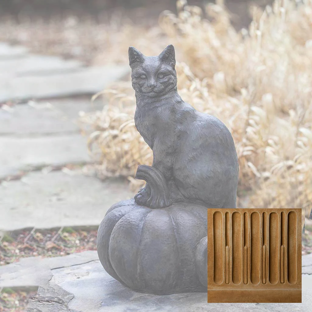 Campania Cat on Pumpkin Garden Statue - A-521 - Image 15