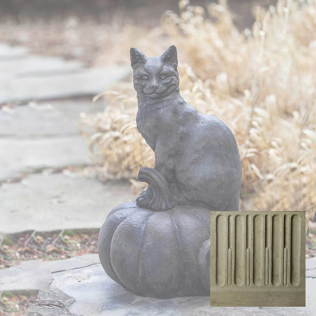 Campania Cat on Pumpkin Garden Statue - A-521 - Image 16