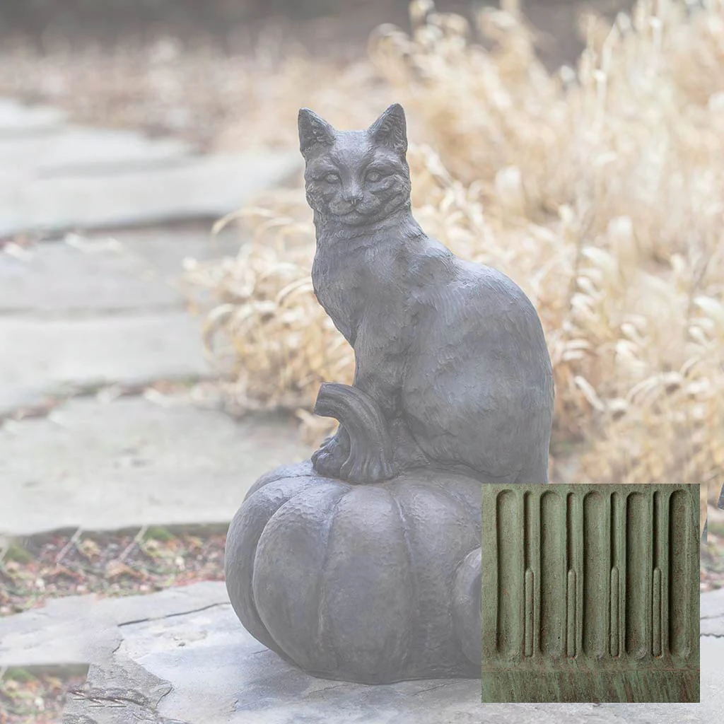 Campania Cat on Pumpkin Garden Statue - A-521 - Image 5