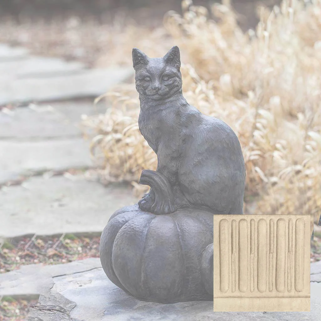 Campania Cat on Pumpkin Garden Statue - A-521 - Image 8