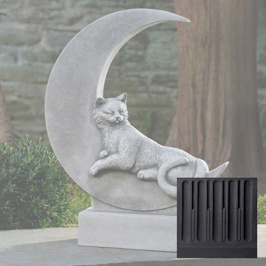 Campania Cat on the Moon Garden Statue - A-668 - Image 11
