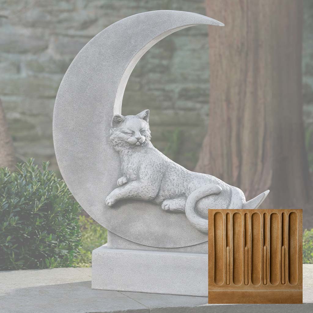 Campania Cat on the Moon Garden Statue - A-668 - Image 13