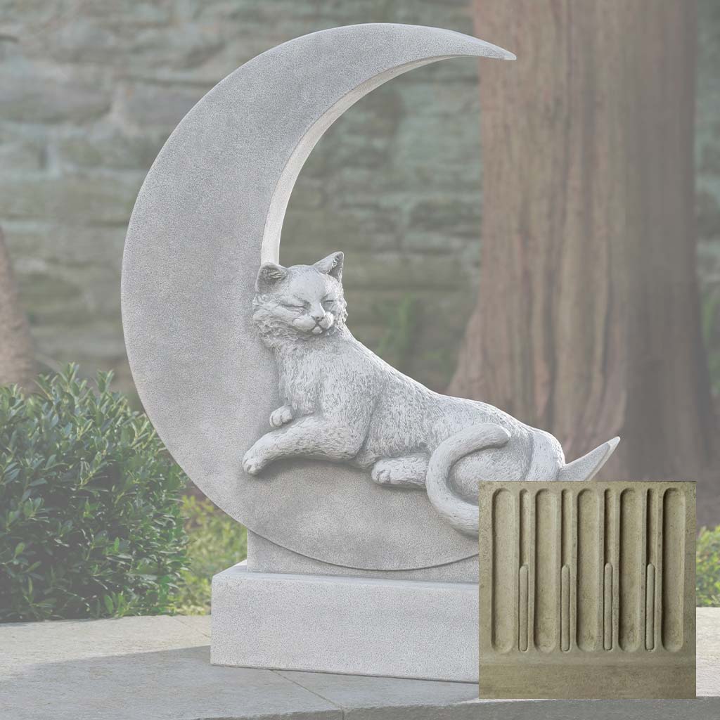 Campania Cat on the Moon Garden Statue - A-668 - Image 14