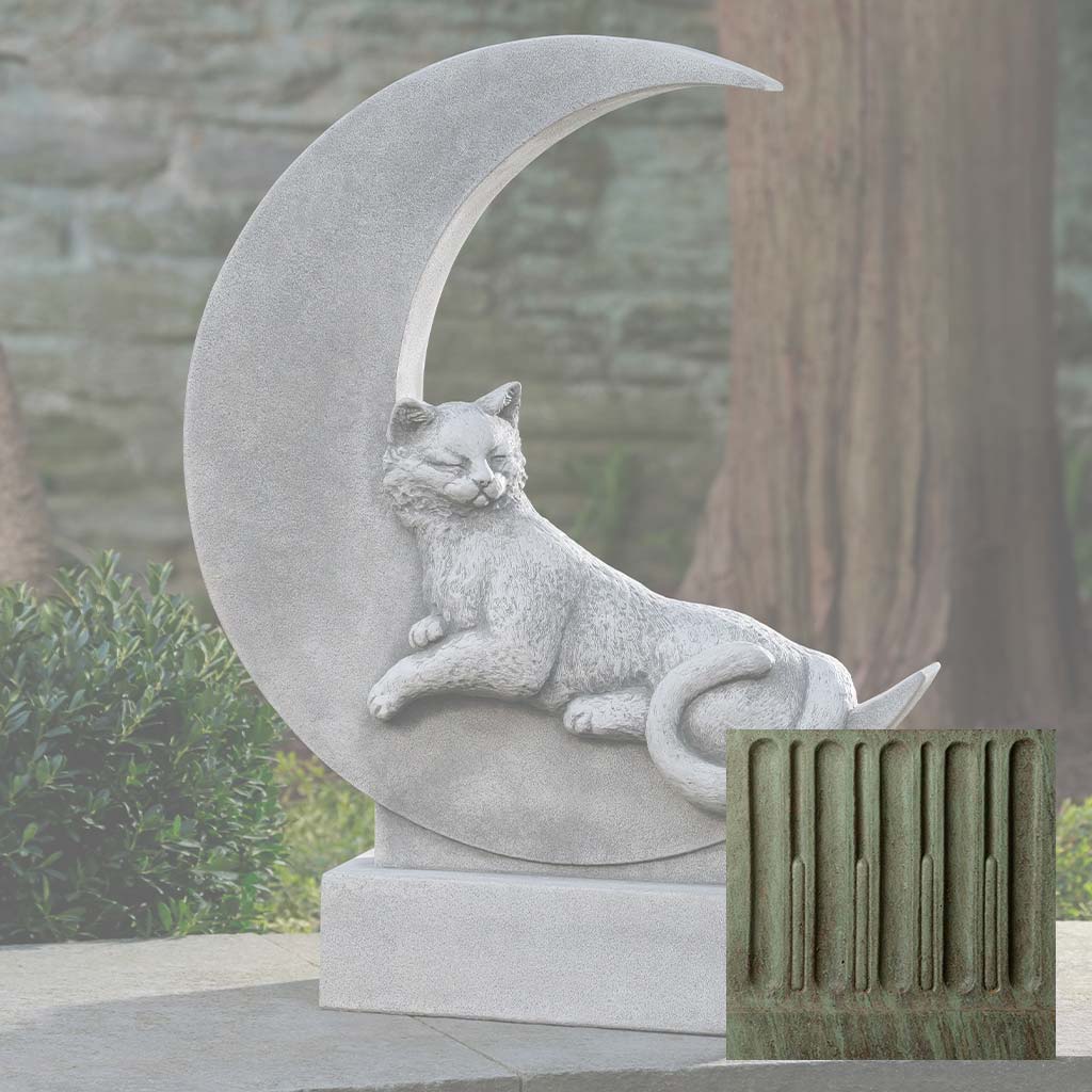Campania Cat on the Moon Garden Statue - A-668 - Image 4