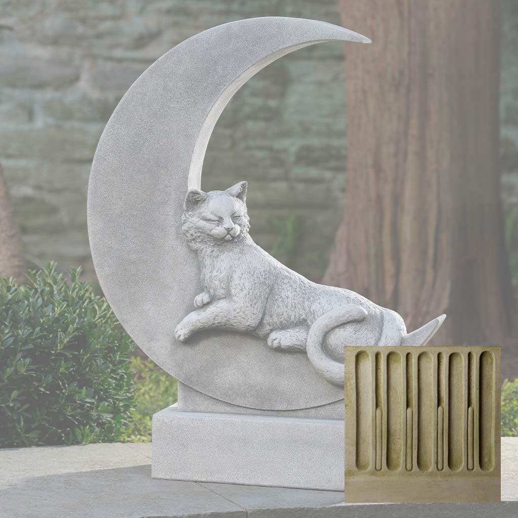 Campania Cat on the Moon Garden Statue - A-668 - Image 5