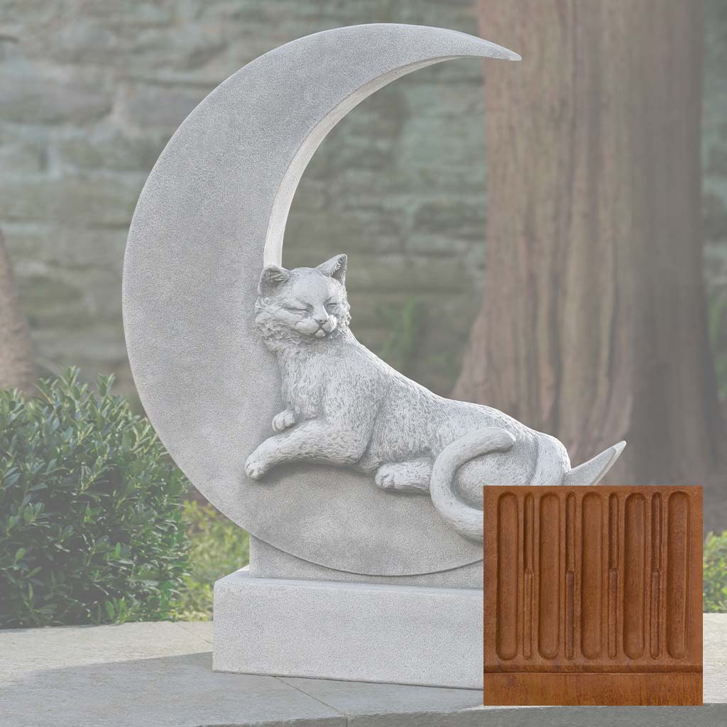 Campania Cat on the Moon Garden Statue - A-668 - Image 7