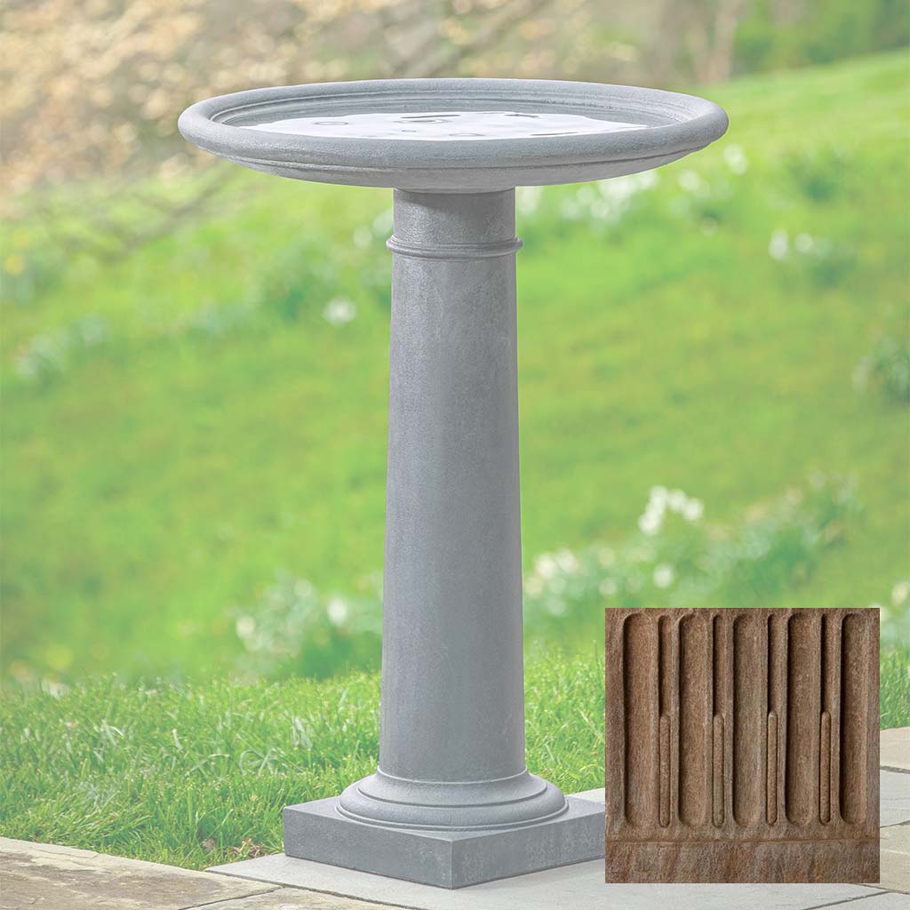 Campania Classic Column Birdbath - B-197 - Image 2