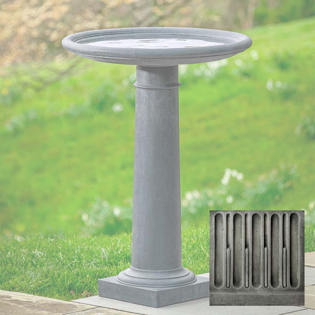 Campania Classic Column Birdbath - B-197 - Image 3