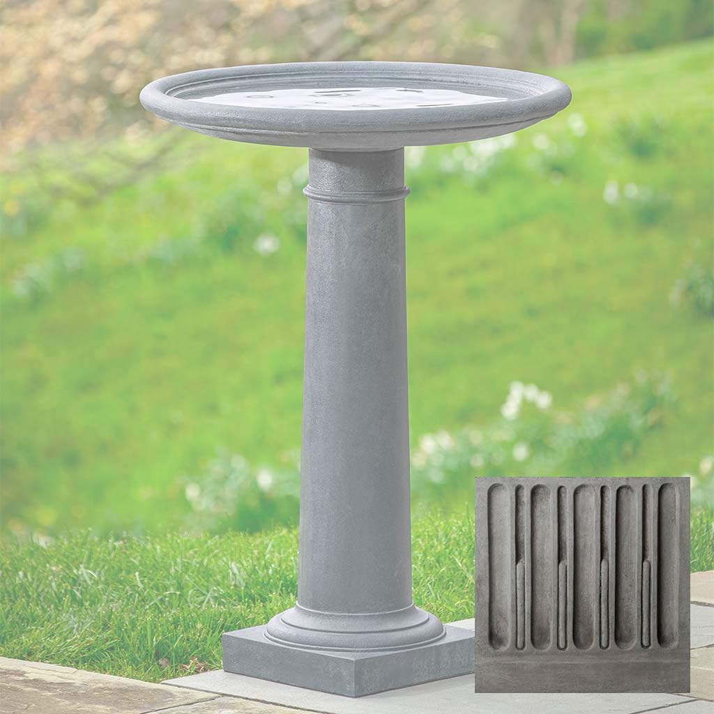 Campania Classic Column Birdbath - B-197 - Image 9
