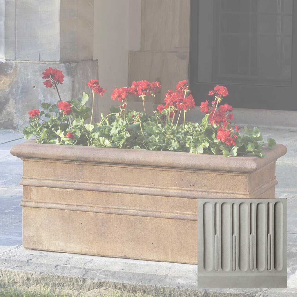 Campania Classic Rolled Rim Window Box Planter - P-555 - Image 11