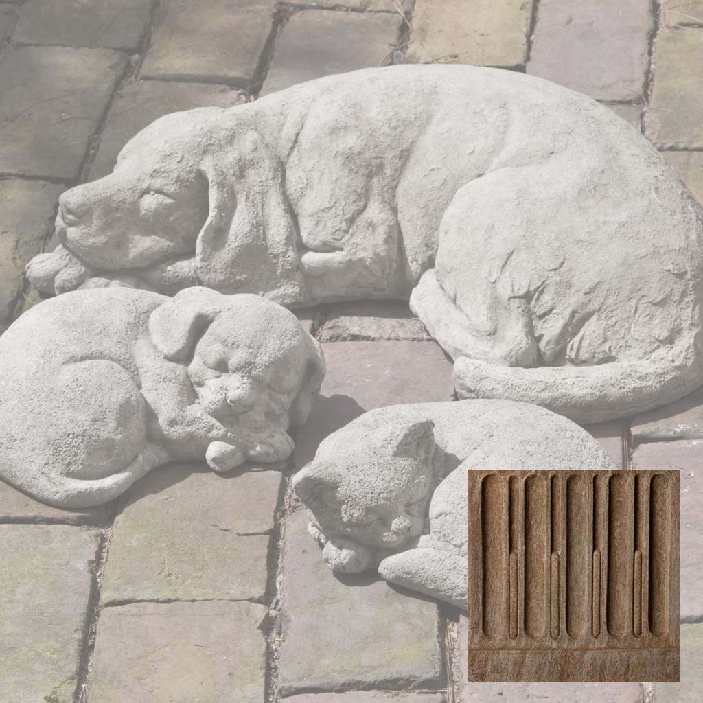Campania Curled Cat, Small Garden Statue - A-256 - Image 2