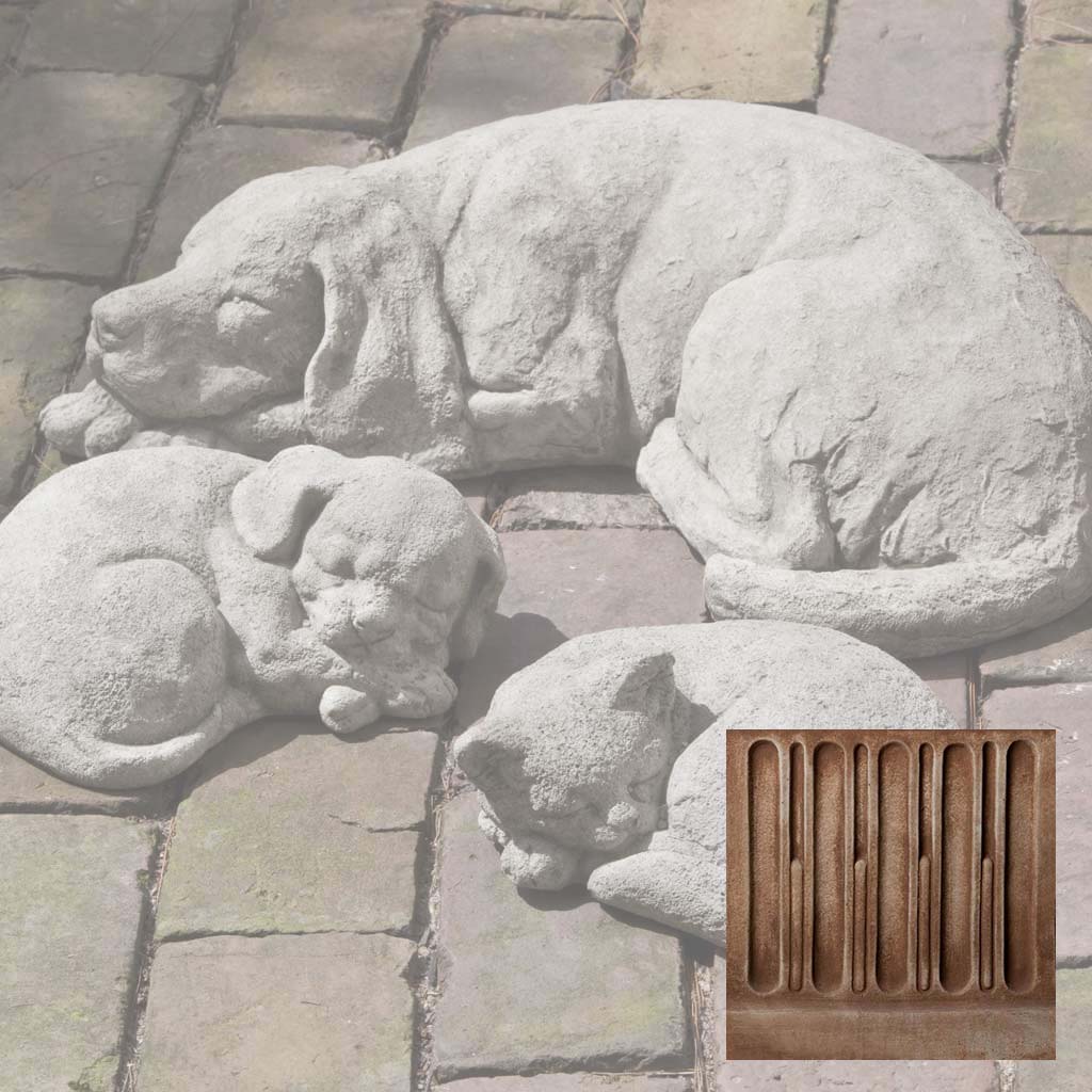 Campania Curled Cat, Small Garden Statue - A-256 - Image 4