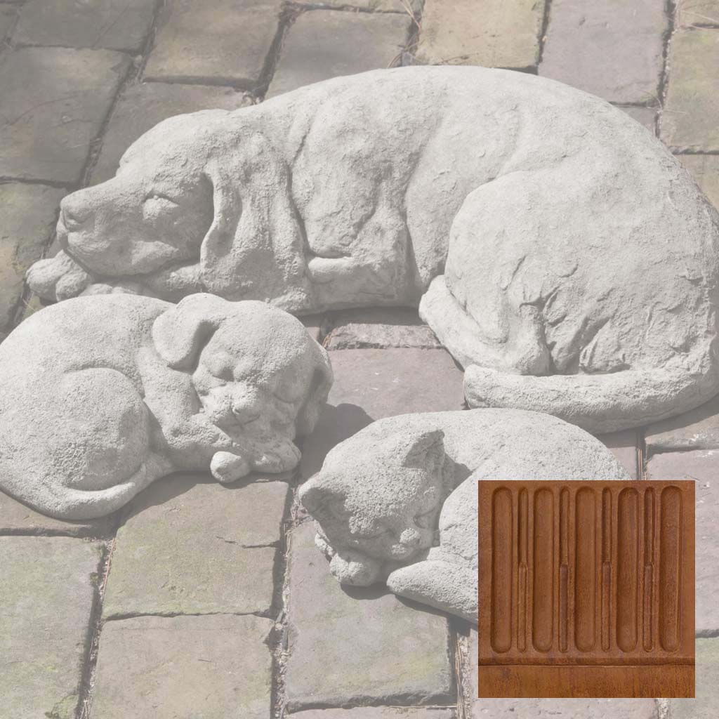 Campania Curled Cat, Small Garden Statue - A-256 - Image 8