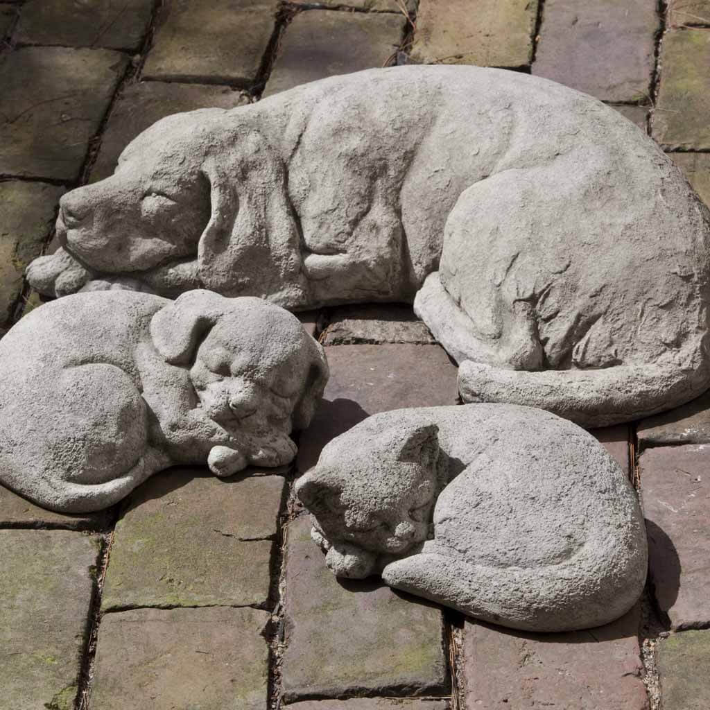 Campania Curled Dog, Small Garden Statue - A-255 - Image 9