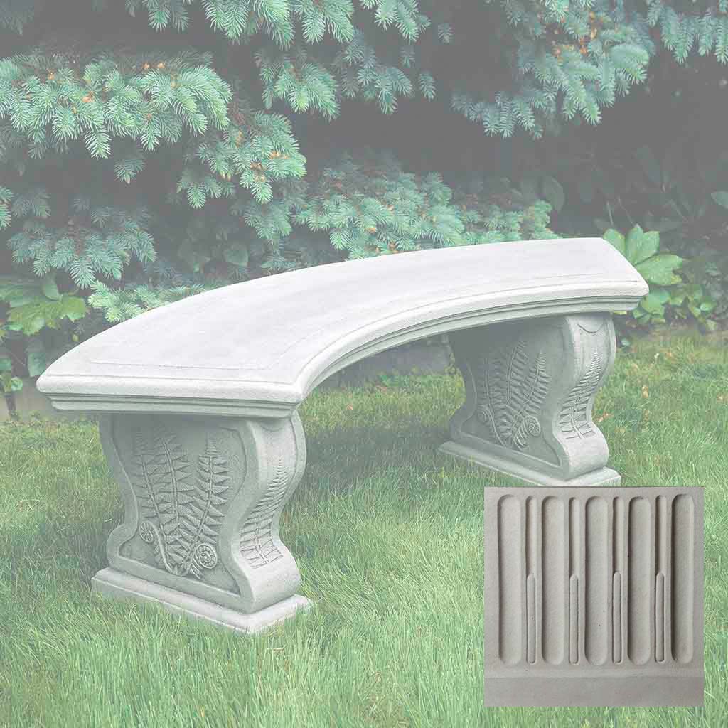 Campania Curved Woodland Ferns Bench - BE-21 - Image 11