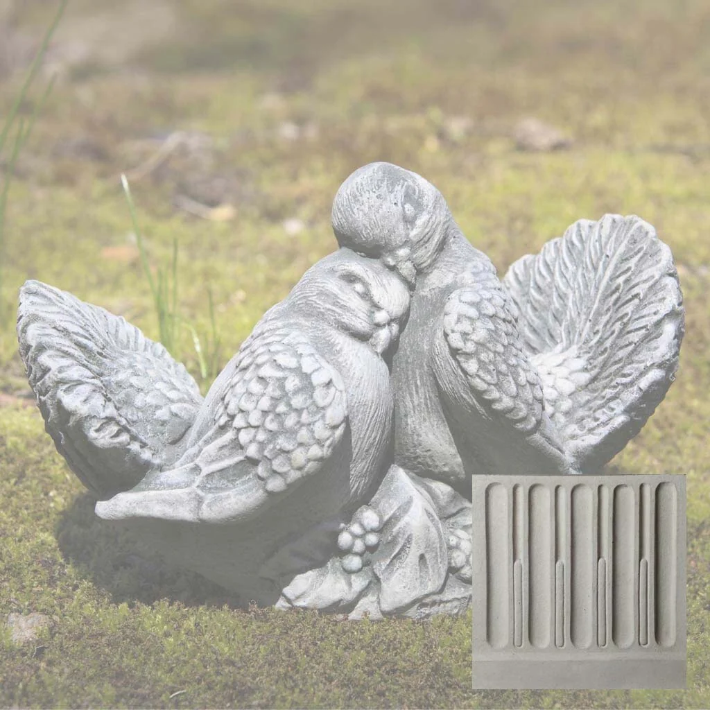 Campania Dove Pair, Small Garden Statue - A-036 - Image 10