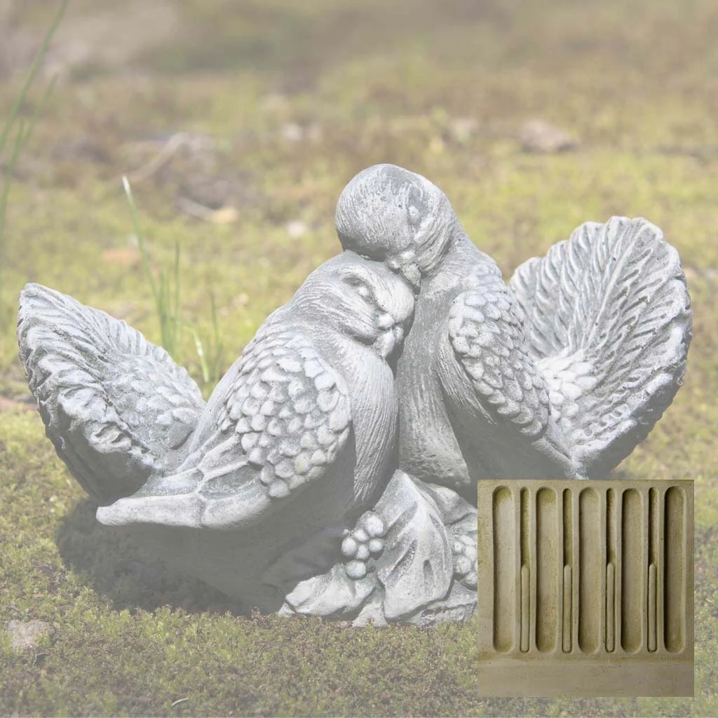 Campania Dove Pair, Small Garden Statue - A-036 - Image 5
